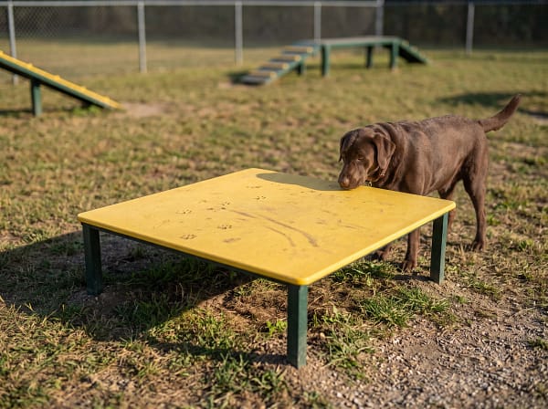 table freetness agility 2 table d'obéissance pour dressage de chien en parc canin